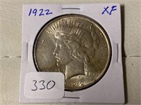 1922 Peace Liberty Silver Dollar