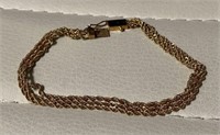 (No Shipping) Marked 14K Gold Bracelet