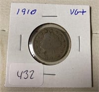 1910 Liberty "V" Nickel Good