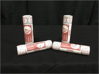 4 US Mint Rolls of 2006 P&D Jefferson Nickels