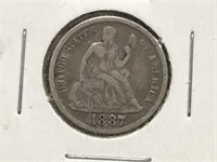1887S Seated Dime