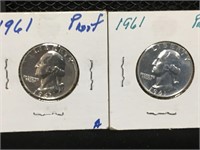 Two Washington Quarter Proofs
