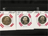 1980-82 Washington Quarter Proofs