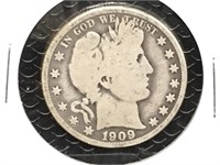 1909O Barber Half Dollar