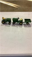 John Deere tractors and cart
