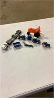 Assorted Ford machinery, semi, plastic tractor