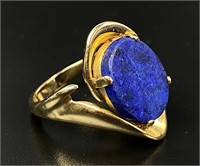 14K Gold & Blue Lapis Ring 9.9g