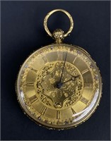 18K Solid Gold English Pocket Watch