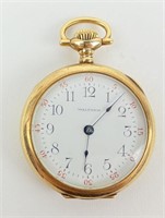 Vintage Solid 14K Gold Ladies Waltham Pocket Watch
