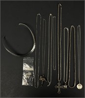 (12) Sterling Silver Necklaces 3.9 ozt
