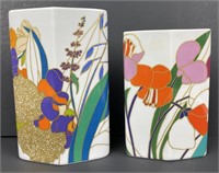 (2) Rosenthal Wolfgang Bauer Floral Vases (C)