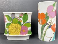 (2) Rosenthal Wolfgang Bauer Floral Vases (D)