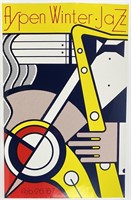 Original Aspen Winter Jazz Lichtenstein Poster '67