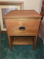 Wood Side Table W/ Drawer Approx 17 x 16 x 23