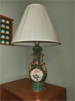 Beautiful Table Lamp W/ Rose on it
