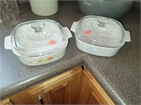 2 Cnt Corningware Baking Dishes W/ Lids