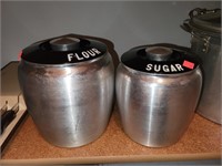 Metal Flour & Sugar Canisters