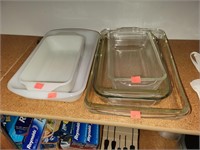 Lot  of 6 Pyrex & Fire King Baking Dishes