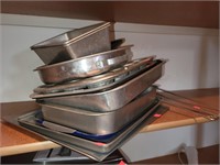 Large Lot of Bakeware/ Cookie Sheets/ Muffin