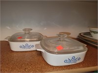 2 Cnt Corningware Covered Dishes 1 Qt Each