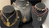 8 piece Designer necklaces, j crew, Kenneth Cole