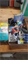 Lot of shop tools: staplers tapes, dowel kit, &