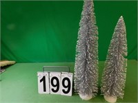 Pair Of Silver Trees 24" T -18" T
