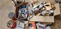 Hardware lot - painting supplies, sand paper, & a