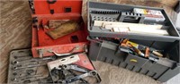 Assorted tool & tool boxes.