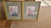Set 2 1984 Carmel Foret Signed & Numbered Painting