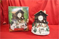 Musical & Illuminated Christmas House w/ Clock