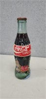 Vintage Coca-Cola hand-painted 8 oz glass bottle,