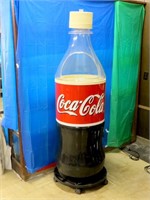 Large Coca Cola bottle cooler; holds ice and