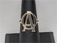 .925 Sterling Silver "initial" Ring
