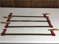 4- B&C metal 2ft clamps with wood handles