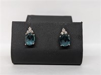 Sterling & Blue Topaz Earrings