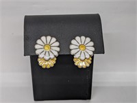 Mexico Silver “Daisy” Screw Back Earrings