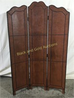 Leather looking Folding Screen 58 in tall
