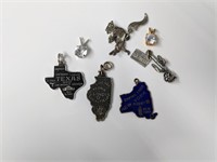 Seven .925 Sterling Silver Pendants/Charms