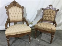 2-Parlor room chairs same style & design