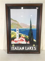 Italian Lakes poster framed  41 in x 29 in