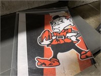CLEVELAND BROWNS THROWBACK PENNANT FLAG