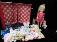 Dolls,Clothes And Travel Trunk