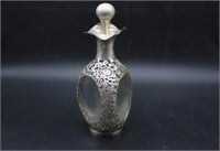 Antique Chinese Silver Overlay Decanter