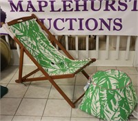 New- Lilly Pulitzer Folding Chair & Ottoman