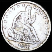 1843-O Seated Half Dollar LIGHTLY CIRCULATED
