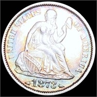 1873 Seated Liberty Dime NEARLY UNCIRCULATED