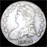 1824 Capped Bust Half Dollar ABOUT UNCIRCULATED