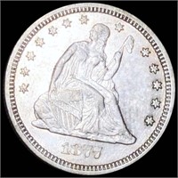 1877-S Seated Liberty Quarter CLOSELY UNC