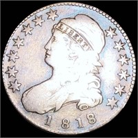 1818/7 Capped Bust Half Dollar NICELY CIRCULATED